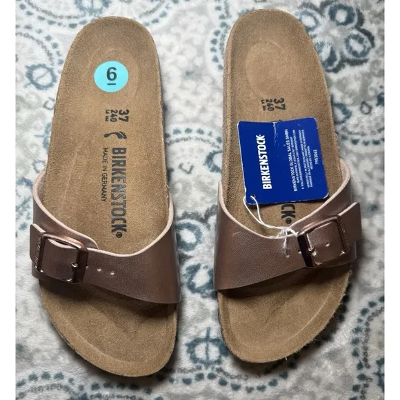 Birkenstock Madrid Birko- Flor Women's Sandals Cooper Size 37 US 6 Single Buckle