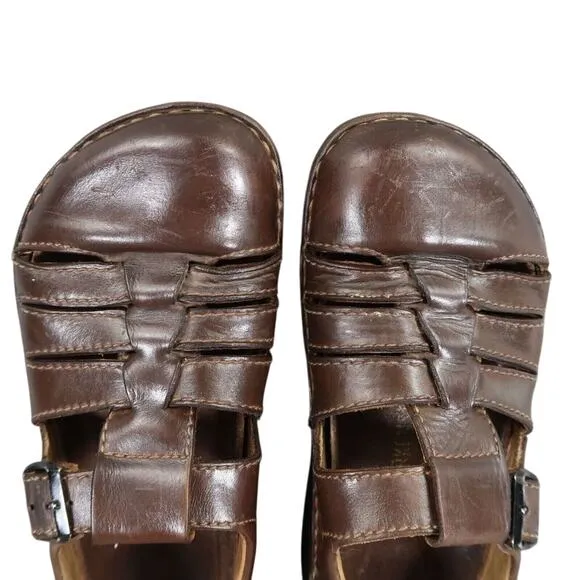 Birkenstock Shoes Womens 37 Sandal Madeira Closed Toe Leather Cork Comfort Brown