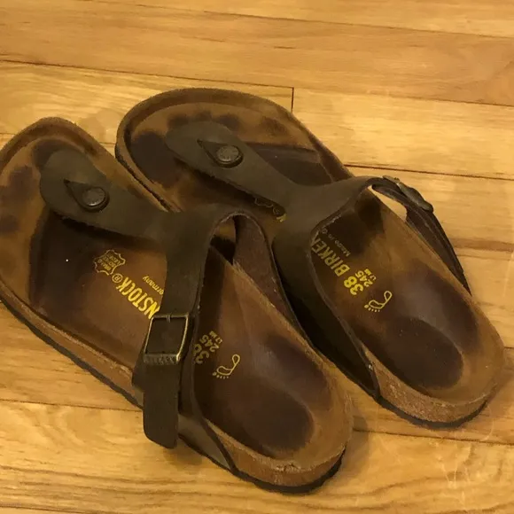 Birkenstock Sz eu 38 Brown Leather Sandals
