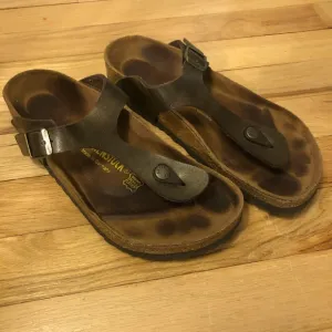 Birkenstock Sz eu 38 Brown Leather Sandals