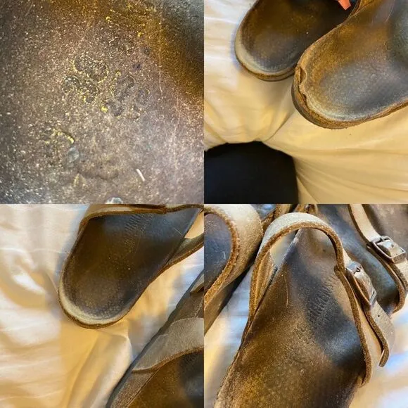 Birkenstock tan strappy sandals