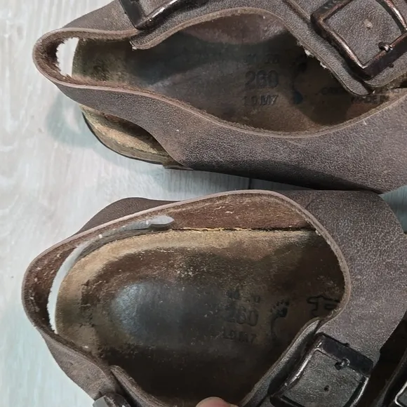 Birkis By Birkenstock Women Ankle Strap Brown Sandals Shoes Sz 40/9 Narrow