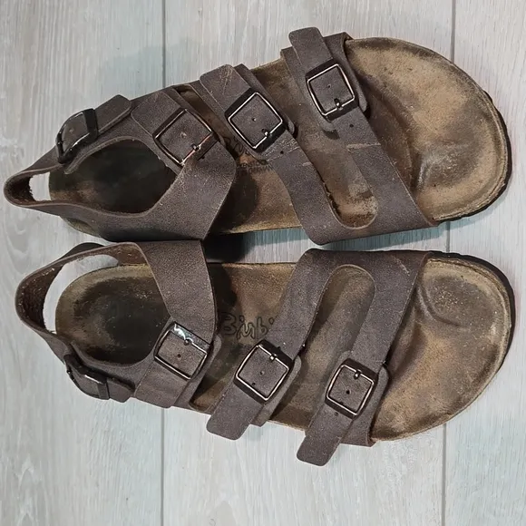 Birkis By Birkenstock Women Ankle Strap Brown Sandals Shoes Sz 40/9 Narrow
