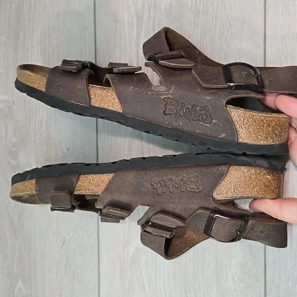 Birkis By Birkenstock Women Ankle Strap Brown Sandals Shoes Sz 40/9 Narrow