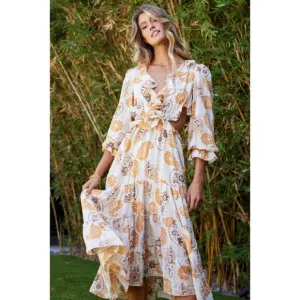 Bishop   Young x Anthropologie Paloma Cut-Out Dress In Montecito Womens Size S