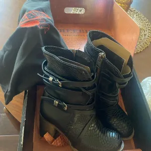 Black Freebird discontinued Snakeskin Boots