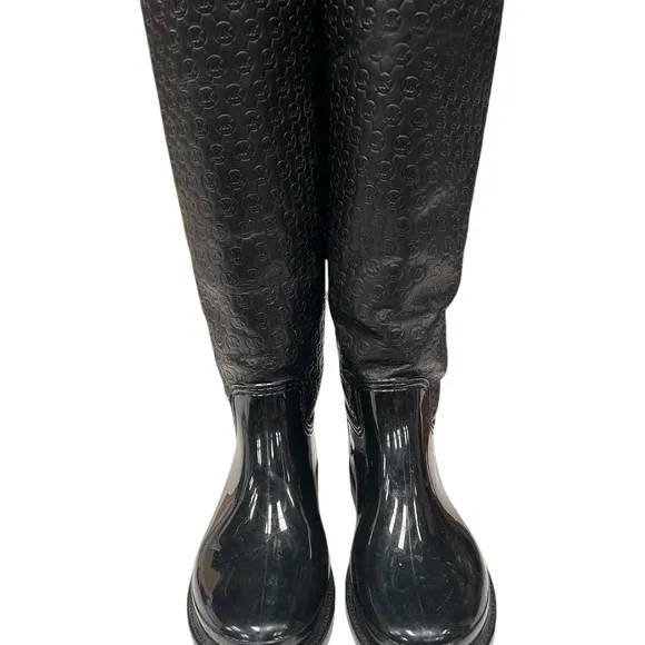 Black Micheal Kors rain boots size 6