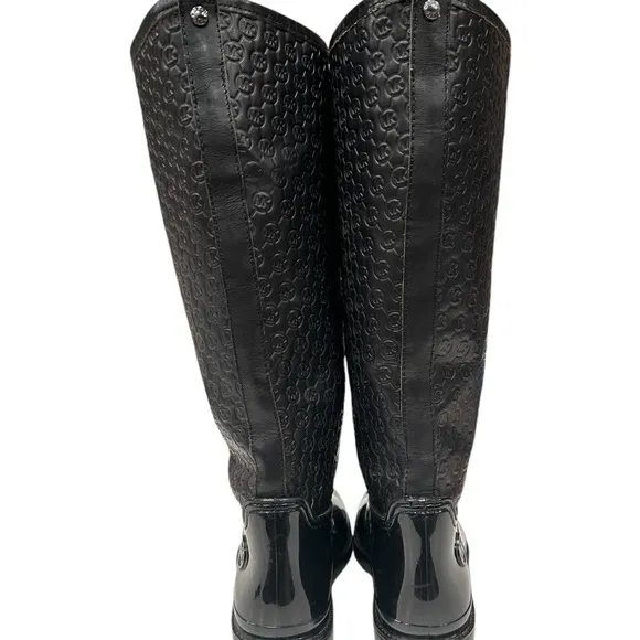 Black Micheal Kors rain boots size 6