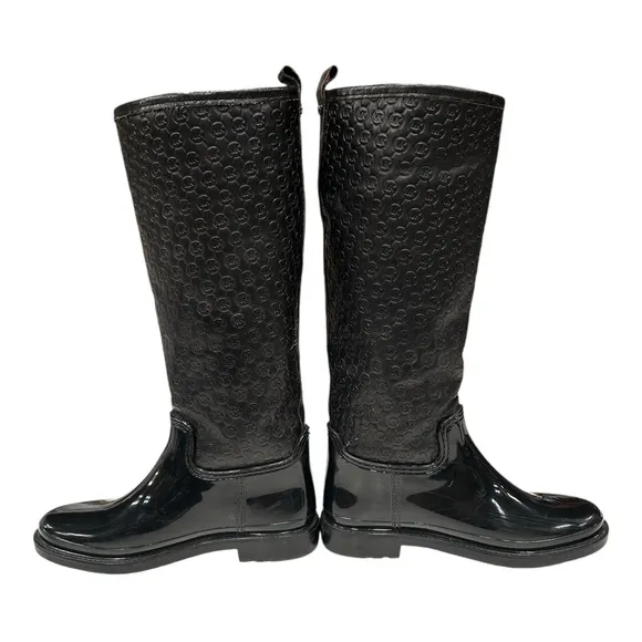 Black Micheal Kors rain boots size 6