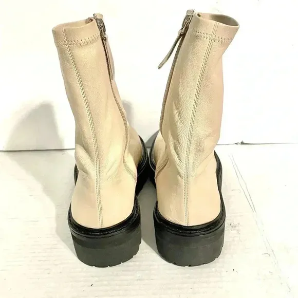 Black Suede Studio Size EU 38.5 DANI Ankle Calfskin Leather Boots Platform NEW