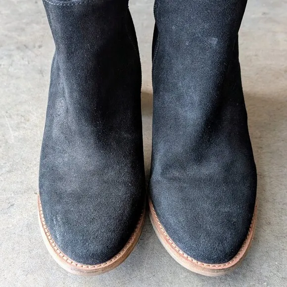 Blondo Black Nada Suede Knee-High Heeled Boots size 10