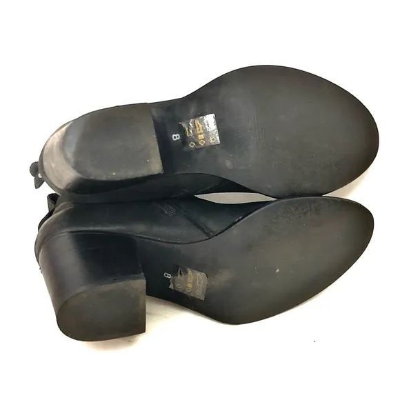 Blondo Black Nubuck Zip Ankle Boots
