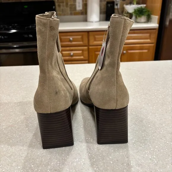 Blondo Salome Women's Size 9.5M Taupe Suede Waterproof Booties Fashion Boots
