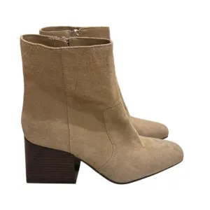 Blondo Salome Women's Size 9.5M Taupe Suede Waterproof Booties Fashion Boots
