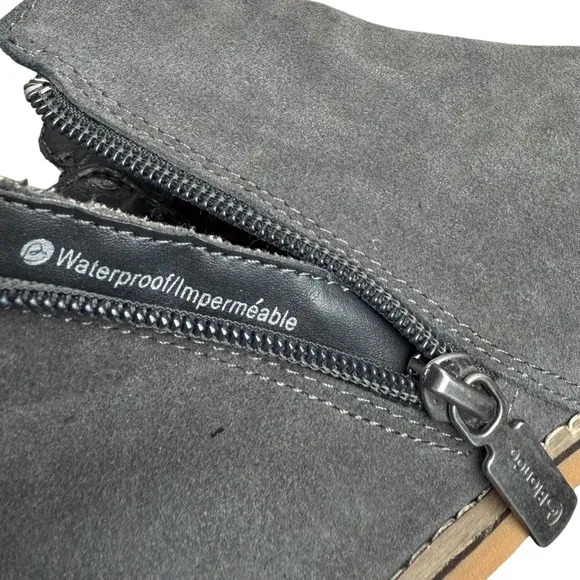 Blondo Waterproof Women’s Gray Suede Side Zip Ankle Boots Booties Size 8