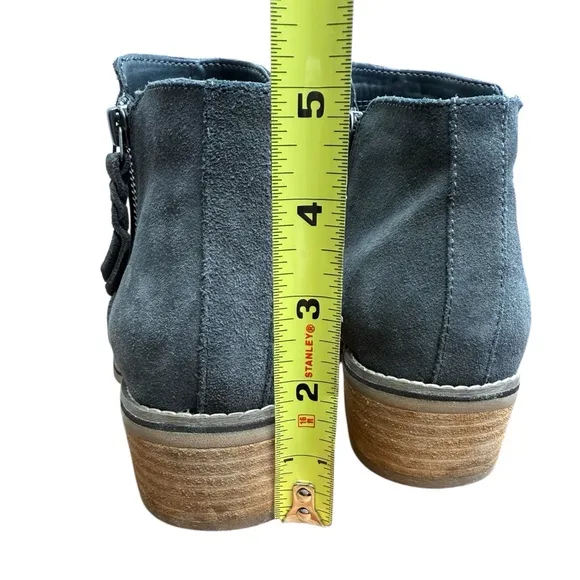 Blondo Waterproof Women’s Gray Suede Side Zip Ankle Boots Booties Size 8