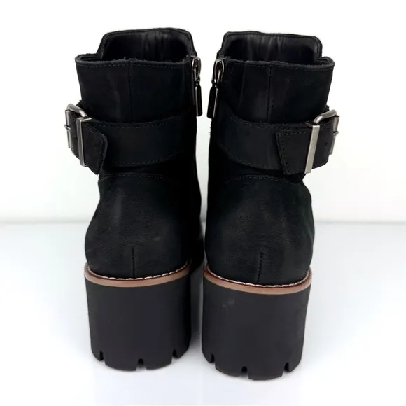 Blondo Women's Darleen Waterproof Nubuck Leather Ankle Boots Black Size 8