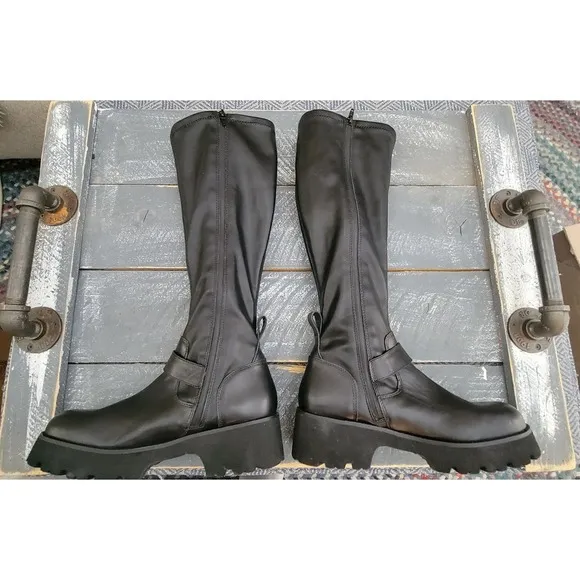 Blondo Women's Waterproof Black‎ Vienna Block Heel Knee High Boots Size 8.5