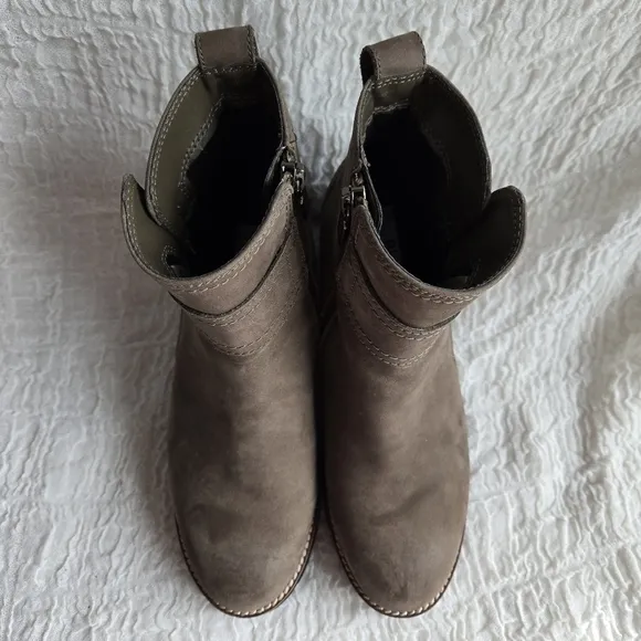 Blondo Women's Waterproof Dagger Fashion Boot, Dark Taupe Suede Sz7 ankle boots