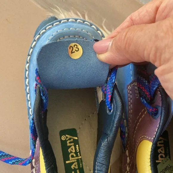 Blue Kids Shoes by a company in Chile
