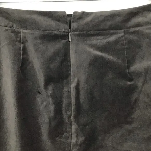 BODEN Above Knee Velvet A Line Mini Skirt Graphite Gray Dark Velvet Skirt sz 10R