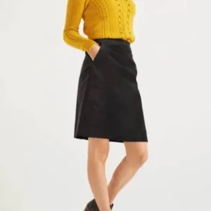 BODEN Above Knee Velvet A Line Mini Skirt Graphite Gray Dark Velvet Skirt sz 10R