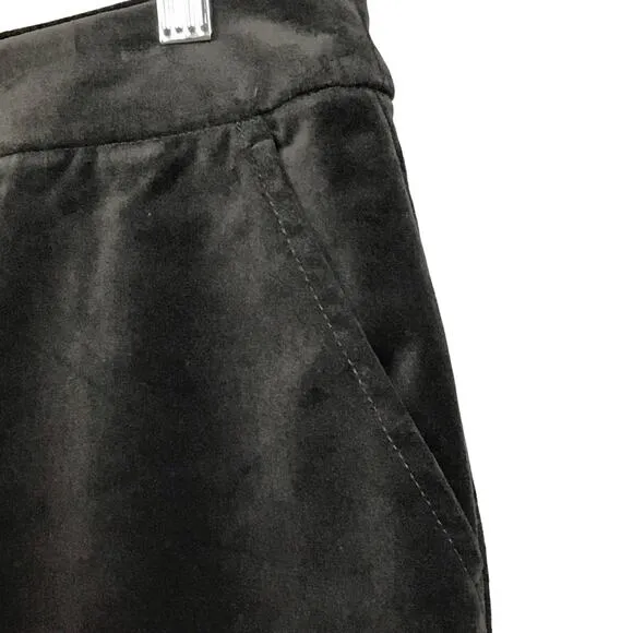 BODEN Above Knee Velvet A Line Mini Skirt Graphite Gray Dark Velvet Skirt sz 10R