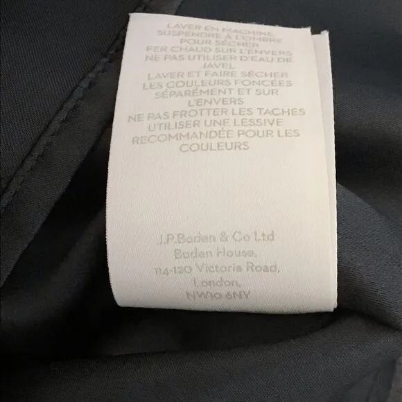 BODEN Above Knee Velvet A Line Mini Skirt Graphite Gray Dark Velvet Skirt sz 10R