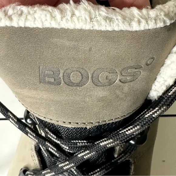 Bogs Arcata Urban Leather Mid Women's Winter Boots Lace up Lug Sole Sheerling