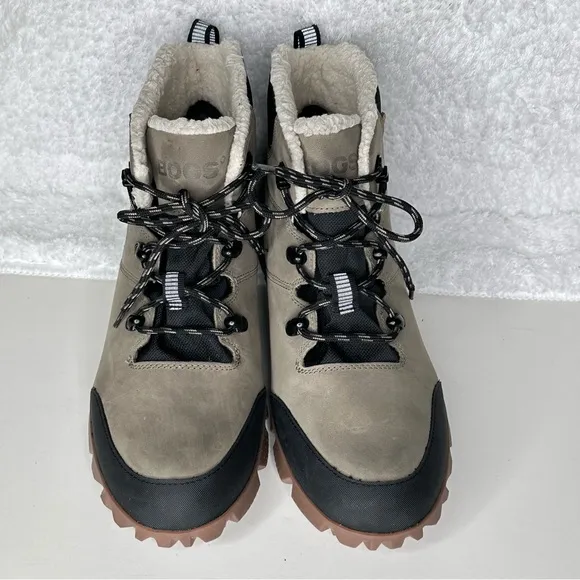 Bogs Arcata Urban Leather Mid Women's Winter Boots Lace up Lug Sole Sheerling