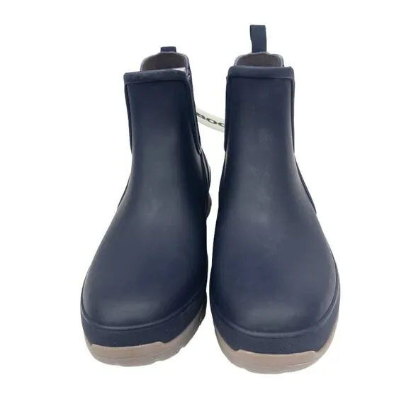 Bogs Chelsea Rain Boots  Pull On  Rubber Amelia Women's 11 Navy  Blue