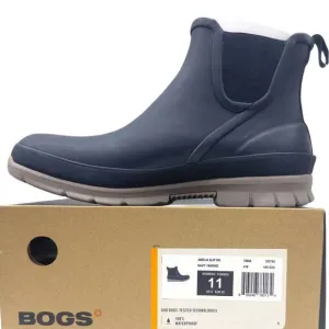 Bogs Chelsea Rain Boots  Pull On  Rubber Amelia Women's 11 Navy  Blue
