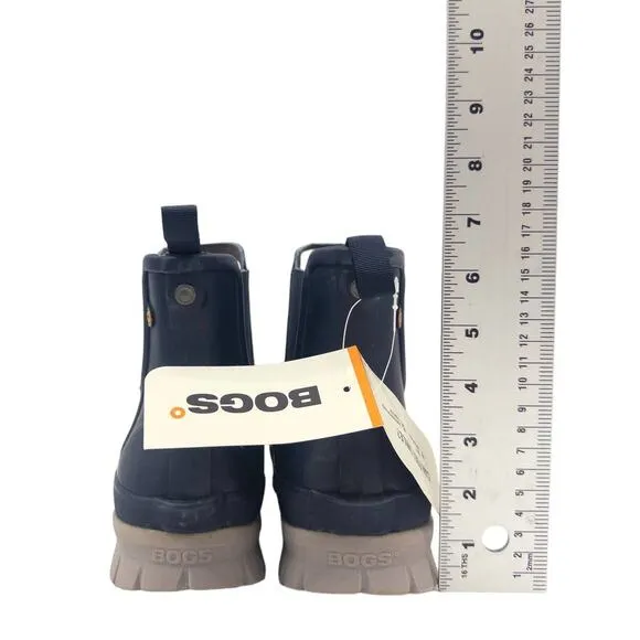 Bogs Chelsea Rain Boots  Pull On  Rubber Amelia Women's 11 Navy  Blue