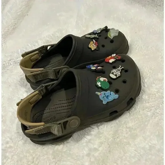 Boys Crocs Iconic Classic Comfort Youth Size 4 Black Shoes
