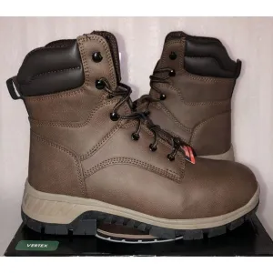 Brahma Vertex Men's 8&quot; Steel Toe Slip and Oil Resistant Brown Work Boots Size 13