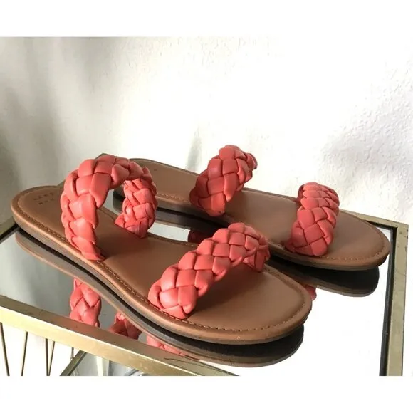 Braided Coral Sandals By A New Day - Womens Size 8.5