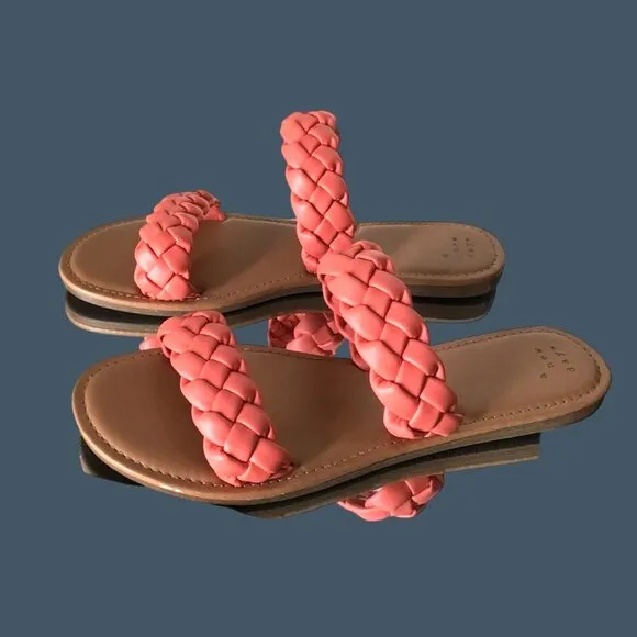 Braided Coral Sandals By A New Day - Womens Size 8.5