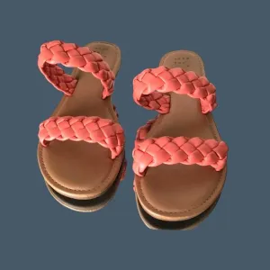 Braided Coral Sandals By A New Day - Womens Size 8.5