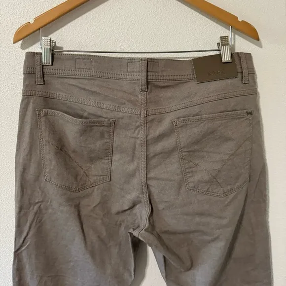 Brax Cooper Fancy Trouser Pant Brown 5-Pocket Office Minimalist 35x32