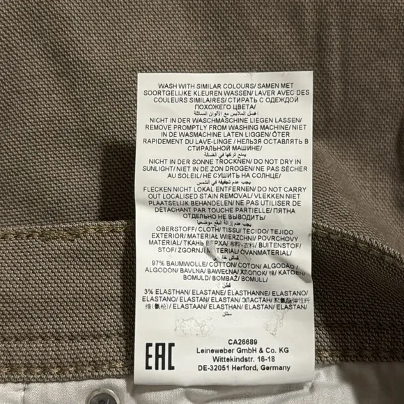 Brax Cooper Fancy Trouser Pant Brown 5-Pocket Office Minimalist 35x32