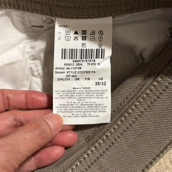 Brax Cooper Fancy Trouser Pant Brown 5-Pocket Office Minimalist 35x32