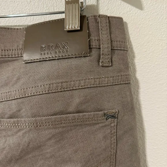 Brax Cooper Fancy Trouser Pant Brown 5-Pocket Office Minimalist 35x32