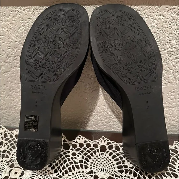 Brighton Black Isabel Wedge Mule Sandals