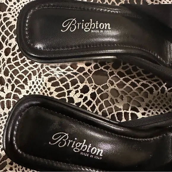 Brighton Black Isabel Wedge Mule Sandals