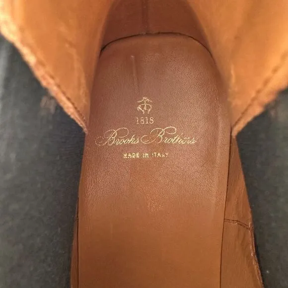Brooks Brothers Italy Chelsea Boots Mens 10 Gray‎ Ankle Suede Leather Formal CEO