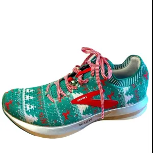Brooks Women's Festive Green and Red very merry Running Shoes sz 9.5