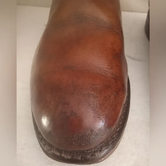 Brown Leather Knee-High Boots Classic Design