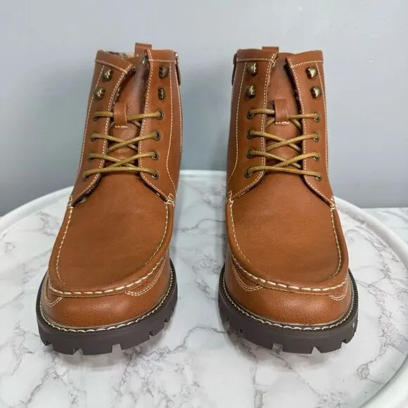 Bruno Marc Men's  Ankle Boots Faux Fur Lining Motorcycle  Size 13 NEW # Box K111