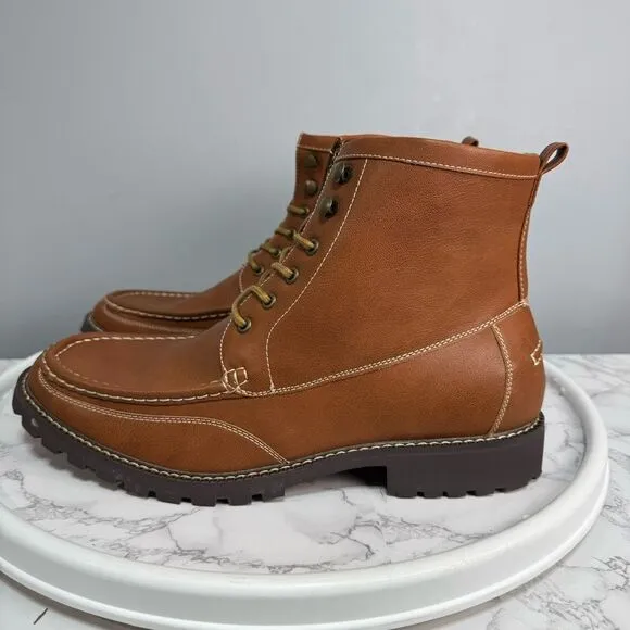 Bruno Marc Men's  Ankle Boots Faux Fur Lining Motorcycle  Size 13 NEW # Box K111