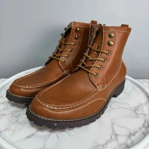 Bruno Marc Men's  Ankle Boots Faux Fur Lining Motorcycle  Size 13 NEW # Box K111